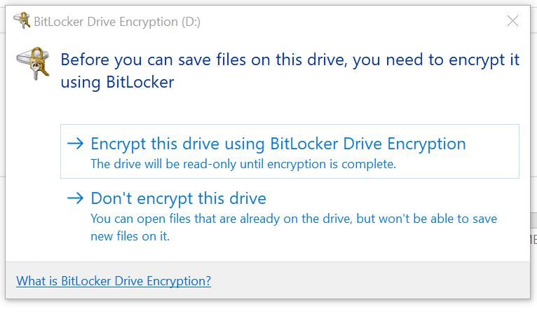 BitLocker To Go – задължително криптиране